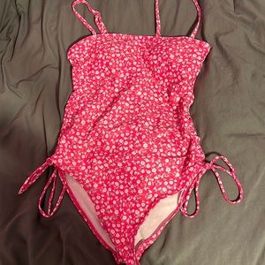 Shein Pink Floral One Piece